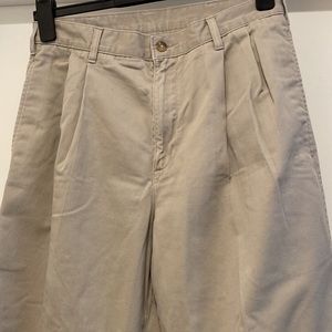 Trousers.  Mended frayed hems and rehemmed so do not show.